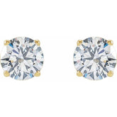 14K Yellow 2 CTW Lab-Grown Diamond Stud Earrings